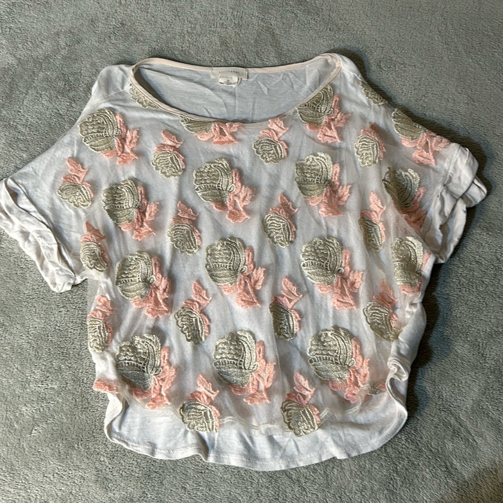 Embroidered Anthropologie Top